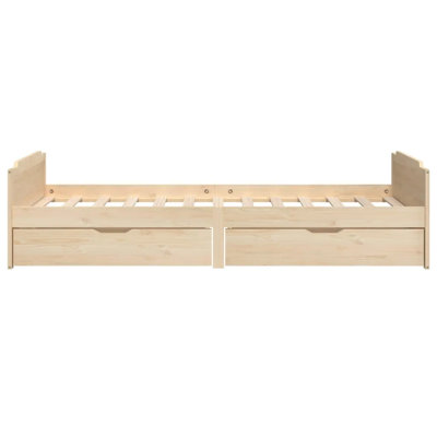 Addonis Solid Wood Drawers Bed
