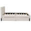 2 Twin Size Upholstered Beige Platform Bed - Robust & Contemporary Feature Bed, Elegant Look