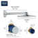 Pomme de douche multifonction Rainshower ™ Smartactive avec buses SpeedClean