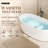 59 in. x 29.9 in. Freestanding Acrylic Soaking Bathtub in White/Matte Black-135458857