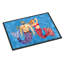 Tapis d'entrée antidérapant Mermaid and Merman-980182395