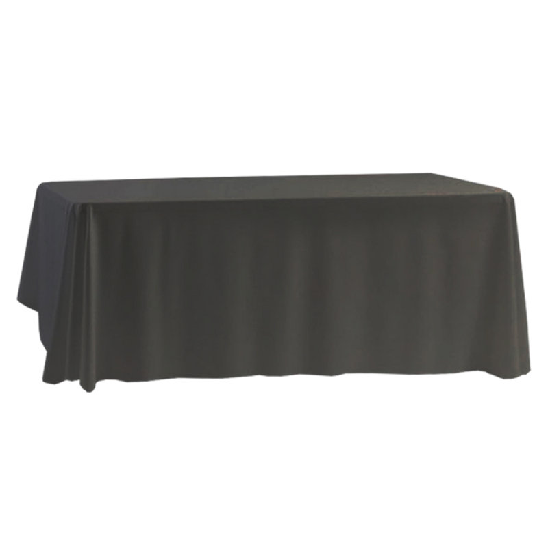 Rectangle Polyester Tablecloth Black