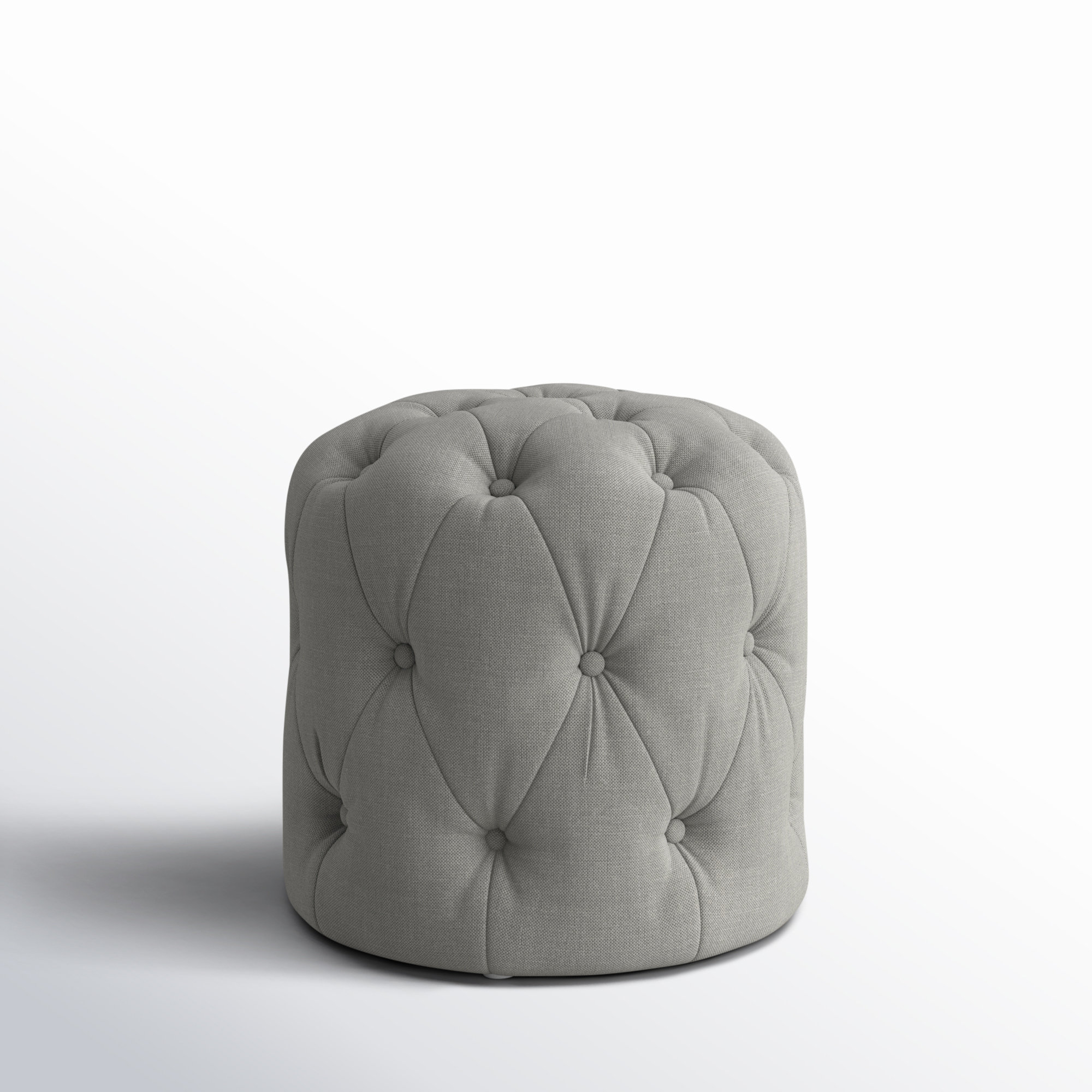 Burnes Upholstered Ottoman, Granite Washed