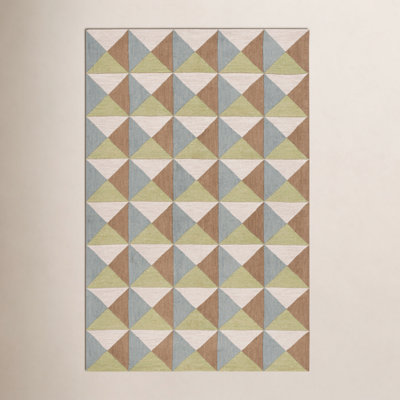 Glenwood Beige Green Hand-Tufted Wool Rug