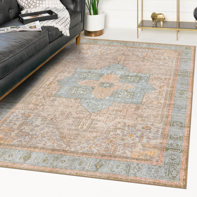 Tapis brun clair-beige Transition Oppie