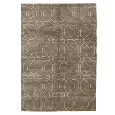 Hand Knotted Area Rug in Green