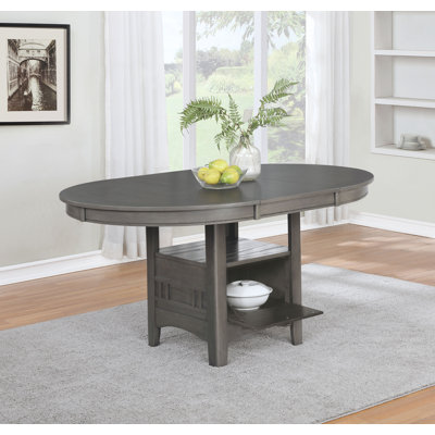 Guntersville Extendable Oval Solid Wood Base Dining Table