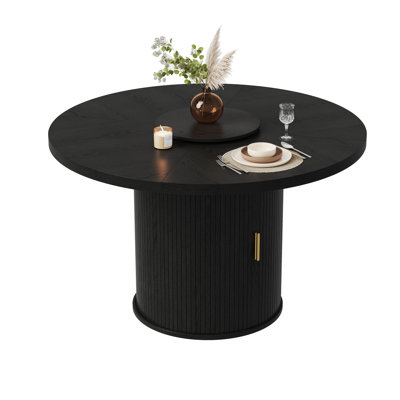 Kitchen Table Dinner Table With 2-layer Storage Shelf by George Oliver