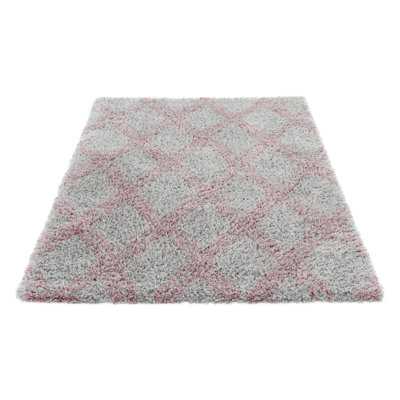 Geometric Shag Area Rug