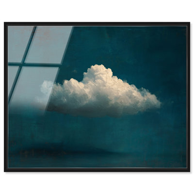 «Azure Float I», reproduction d'art encadrée par Art Remedy, cadre noir, 24 x 20