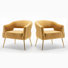 Fauteuil d'appoint en velours Chynna