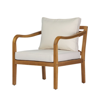 Fauteuil club en bois d'acacia