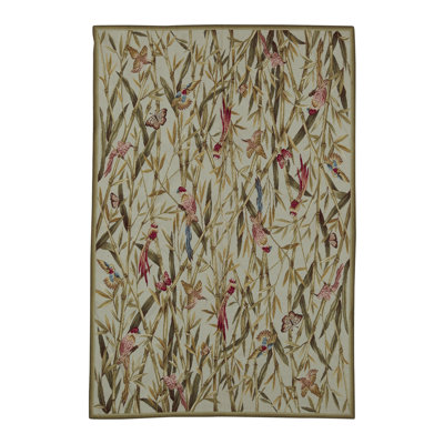 Wool Floral Indoor Rug