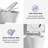Los Flexi Elongated Wall Hung Toilet with Concealed Tank Carrier, 0.8/1.6GPF Dual Flush Push Plate Included