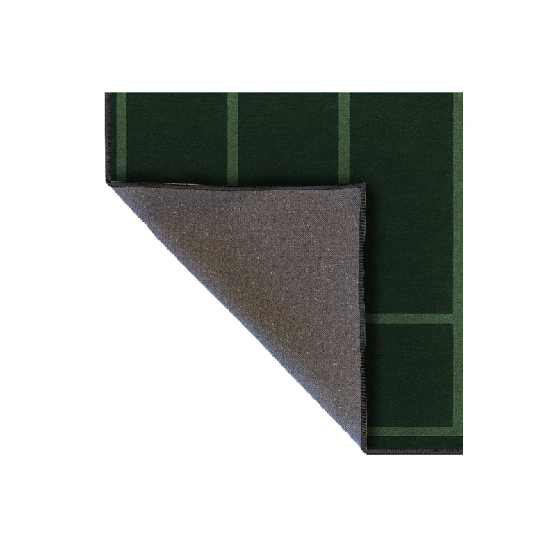 Tapis vert tissé à rayures Mosso, 2'6" x 9'10"