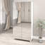 Armoire de rangement pour chaussures à 8 niveaux avec porte miroir