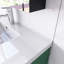 35,8 po Meuble-lavabo mural simple à simple cuve avec plateau en céramique blanche non assemblé