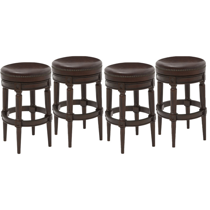 Tabouret de bar et de comptoir Mehar, Noyer patiné, 4, Tabouret de bar (siège d'une hauteur de 31 po)