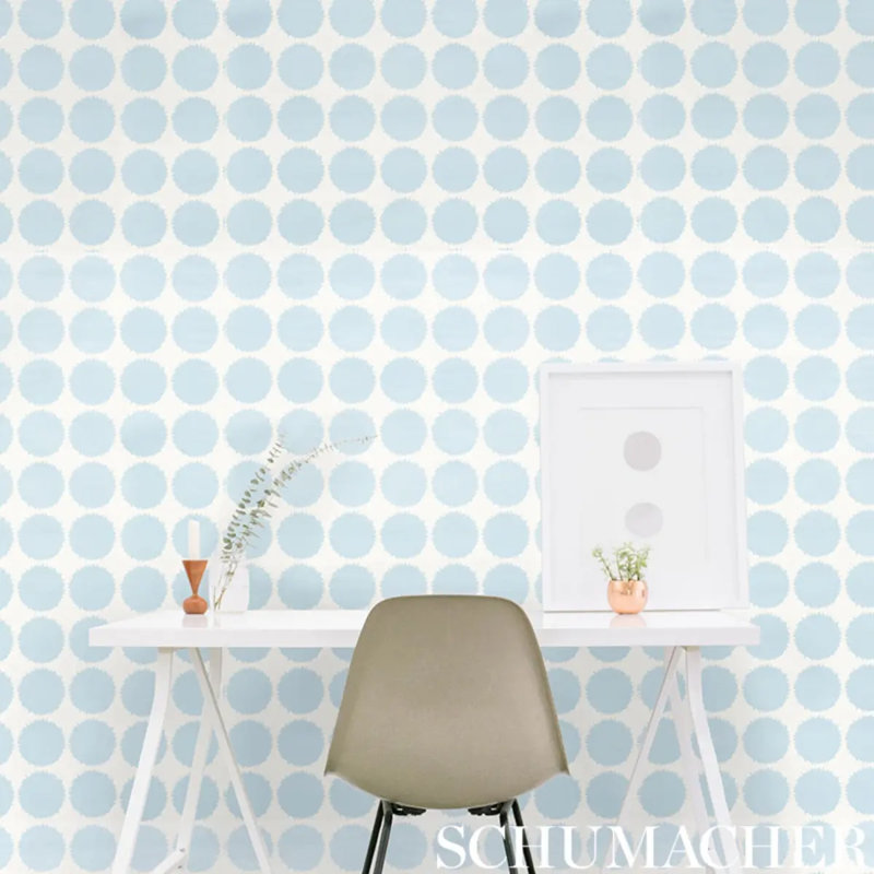 Schumacher x Studio Bon Fuzz Wallpaper, Sky