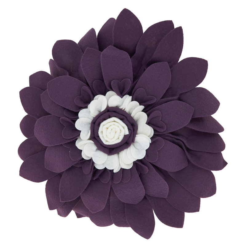 Housse et insert de coussin décoratif Fleur De Jardin, Violet