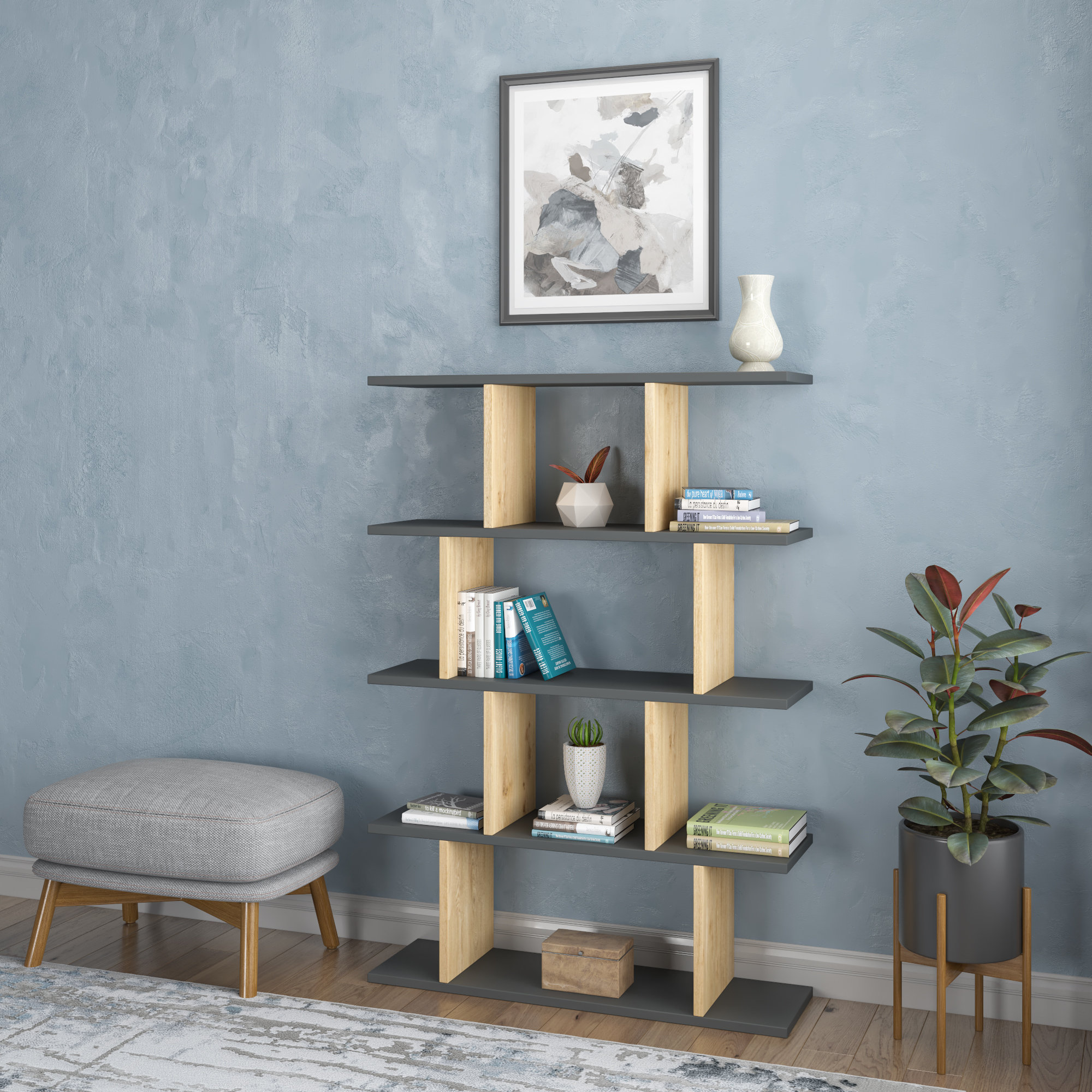 Andella Geometric Bookcase