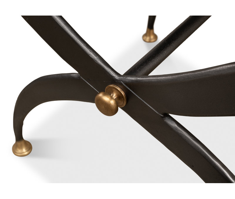 Leather Accent Stool