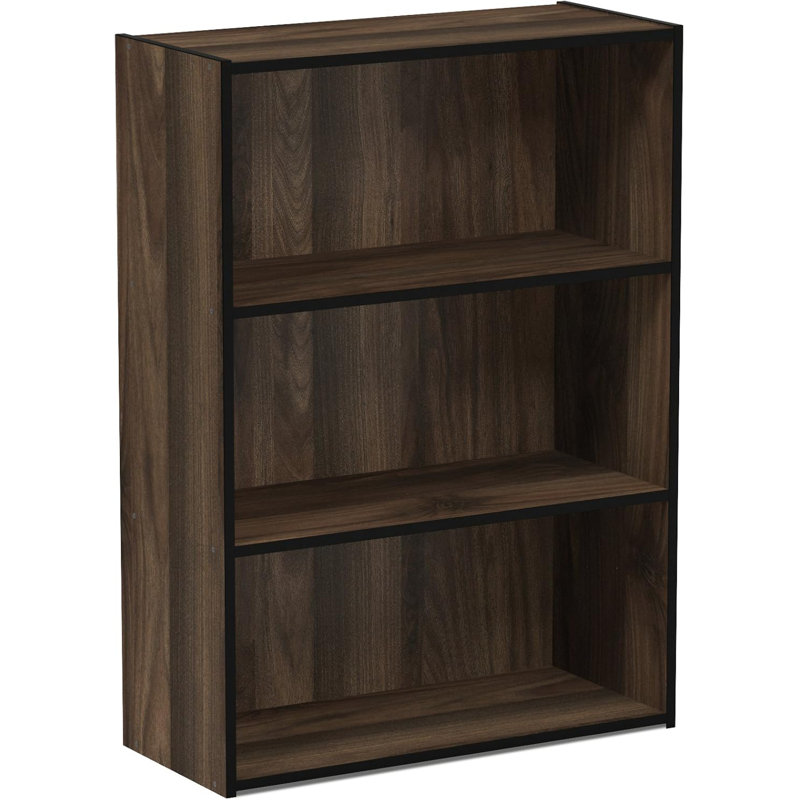 3-Tier Open Shelf Bookcase, Columbia Walnut