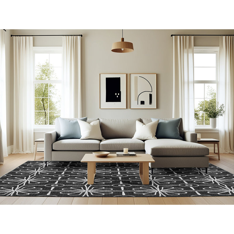Farhana Floral Indoor Rug, Rectangle 6' x 9'