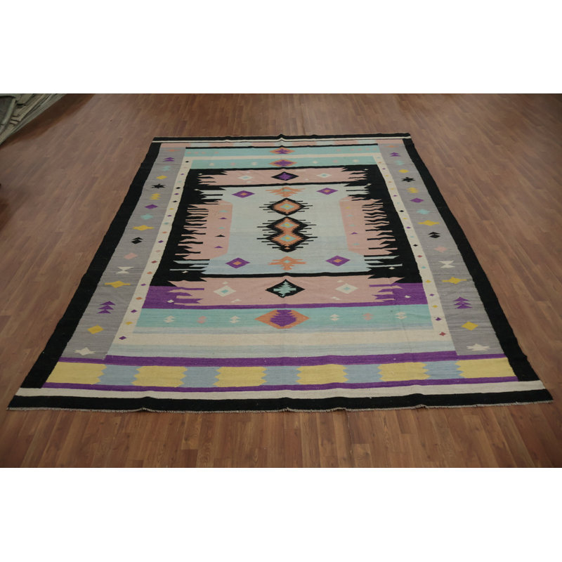 Tapis turc géométrique Kilim 9 x 12