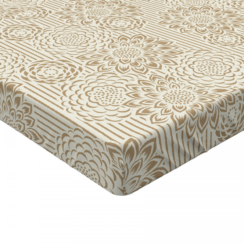 Microfiber Floral Fitted Sheet, Full Fitted Sheet