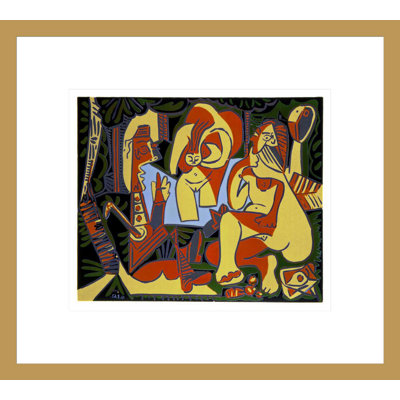 Le déjeuner sur l'herbe d'après Manet I par Pablo Picasso, impression giclée sur cadre