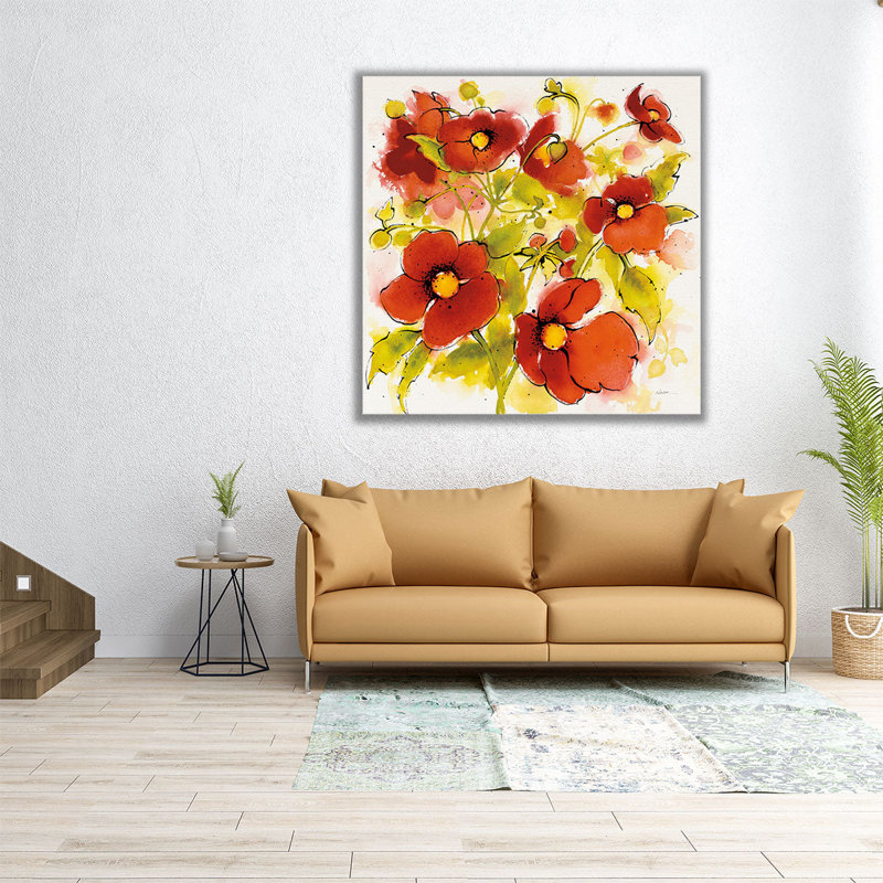 Wild Meadow I - reproduction d'art sur toile, H 40 po x l 40 po