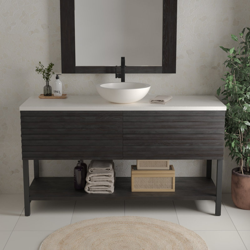 Meuble-lavabo 60 po Winemaker, black