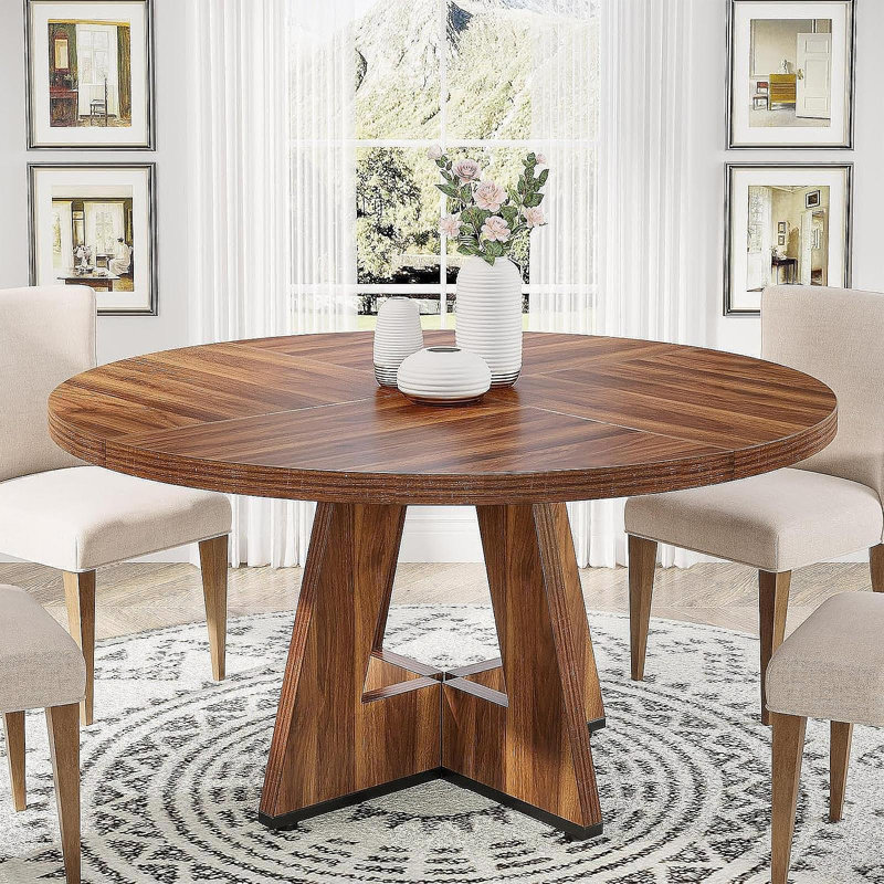 Table de salle à manger de 47 po Farmhouse, Brun rustique