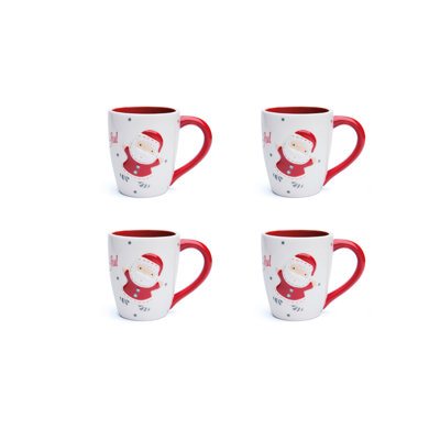Set aus 4 Weihnachtsmann-Tassen
