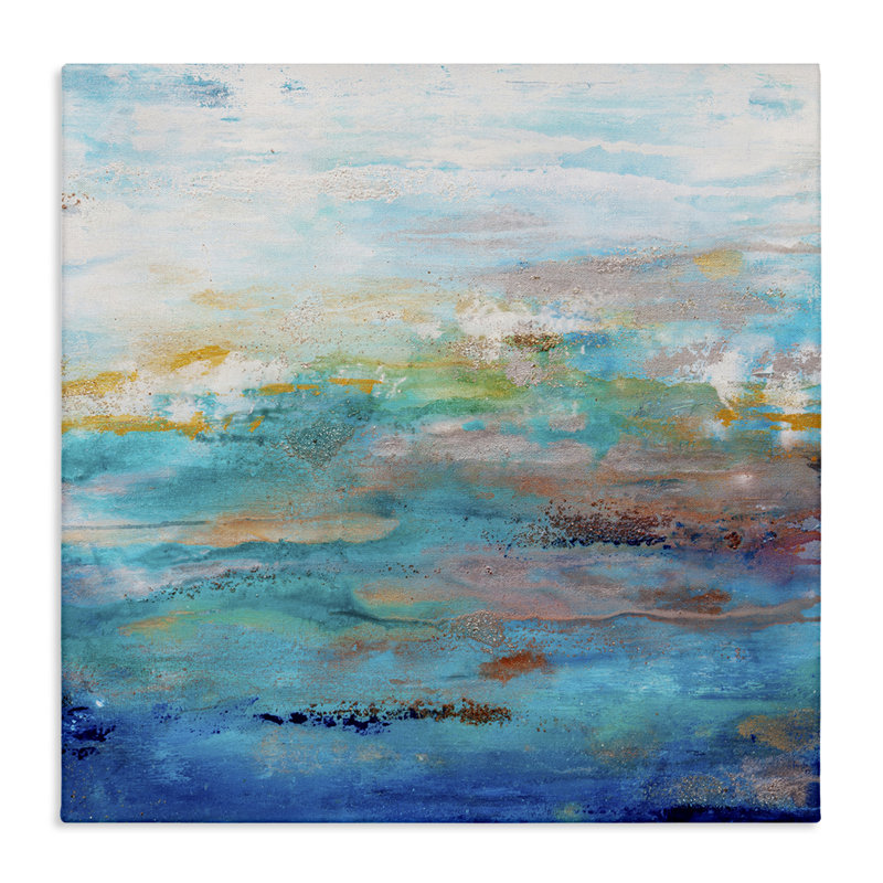 «Rustic Nautical», peinture sur toile par Hilary Winfield, H 17 po x l 17 po