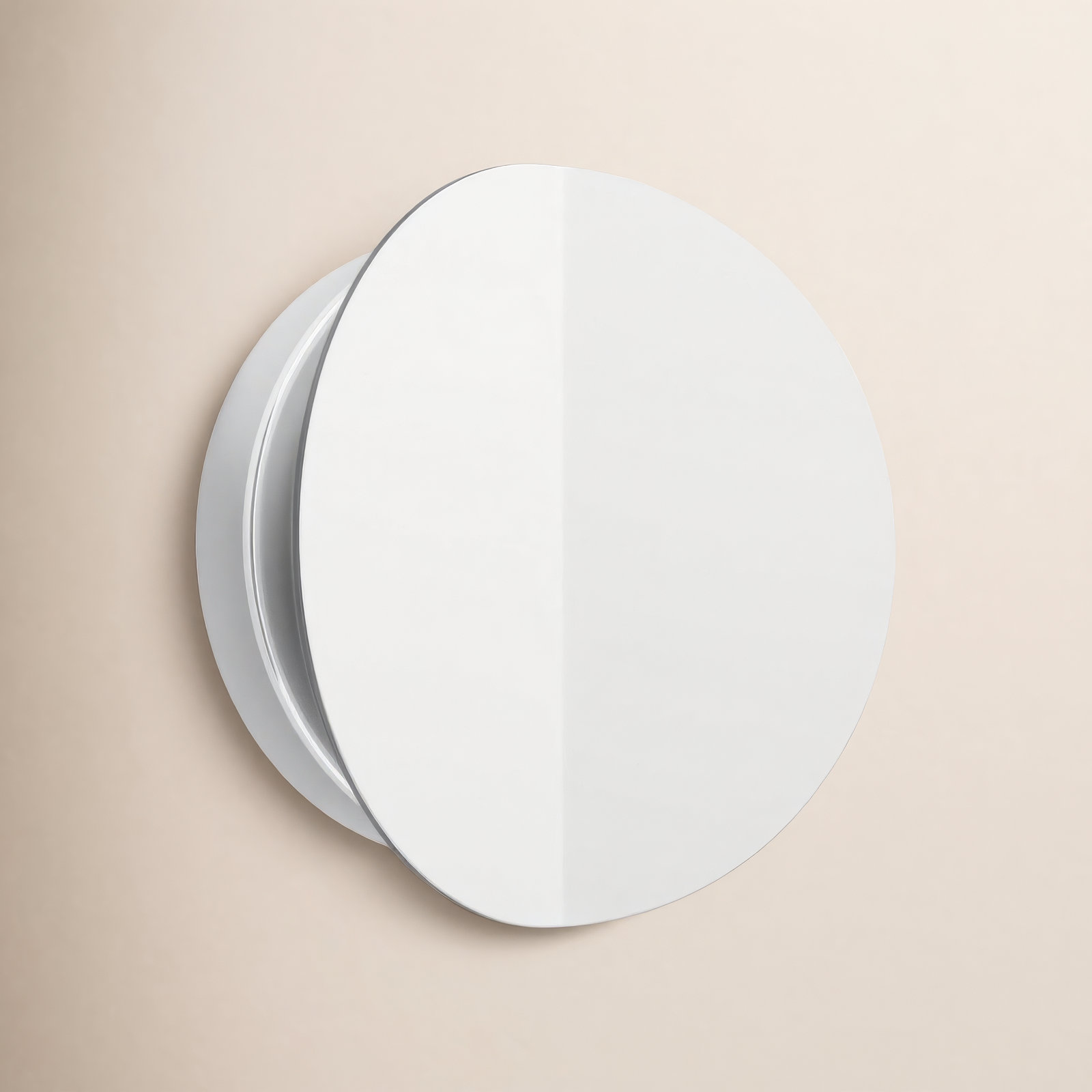 Keef Single Light Flush Mount Sconce, Polished Nickel, Polished Nickel