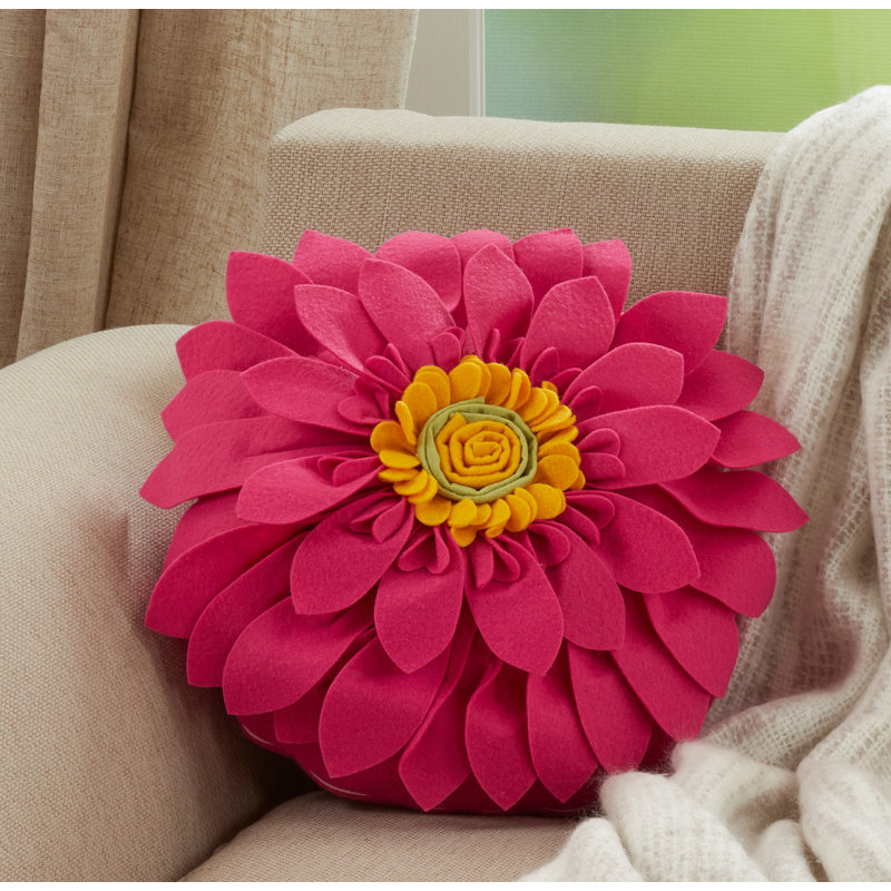 Housse et insert de coussin décoratif Fleur De Jardin, Fuchsia