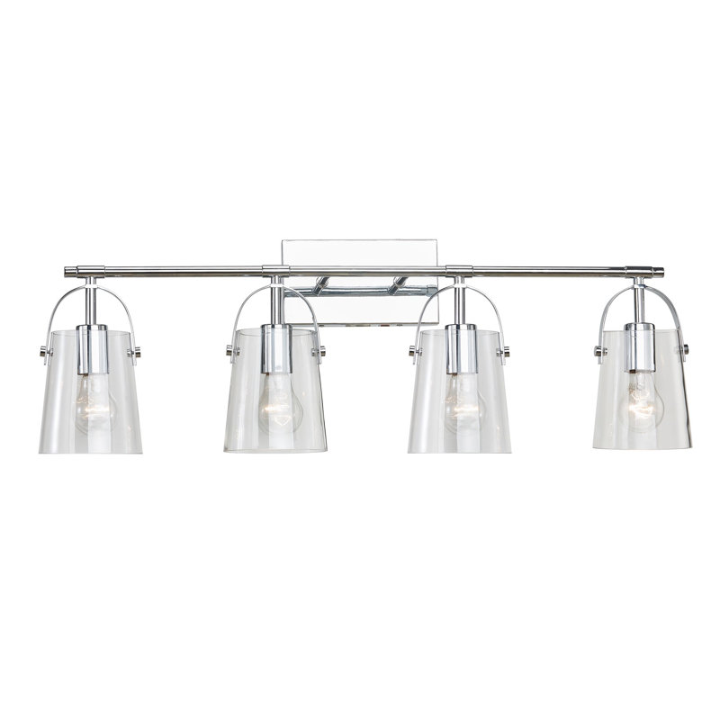 Éclairage de salle de bain à intensité variable 4 lumières Joines, Chrome