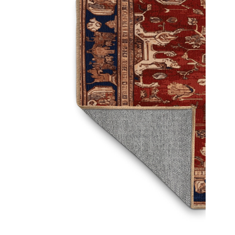 Tapis brun lavable à la machine, Carré 3 pi