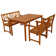 Adish 4 - Person Wood Patio Dining Set with Rectangular Table