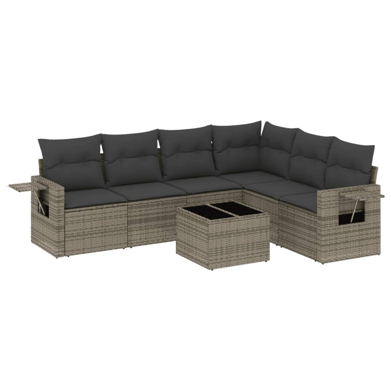 Ensemble de canapé de jardin Vidaxl gris