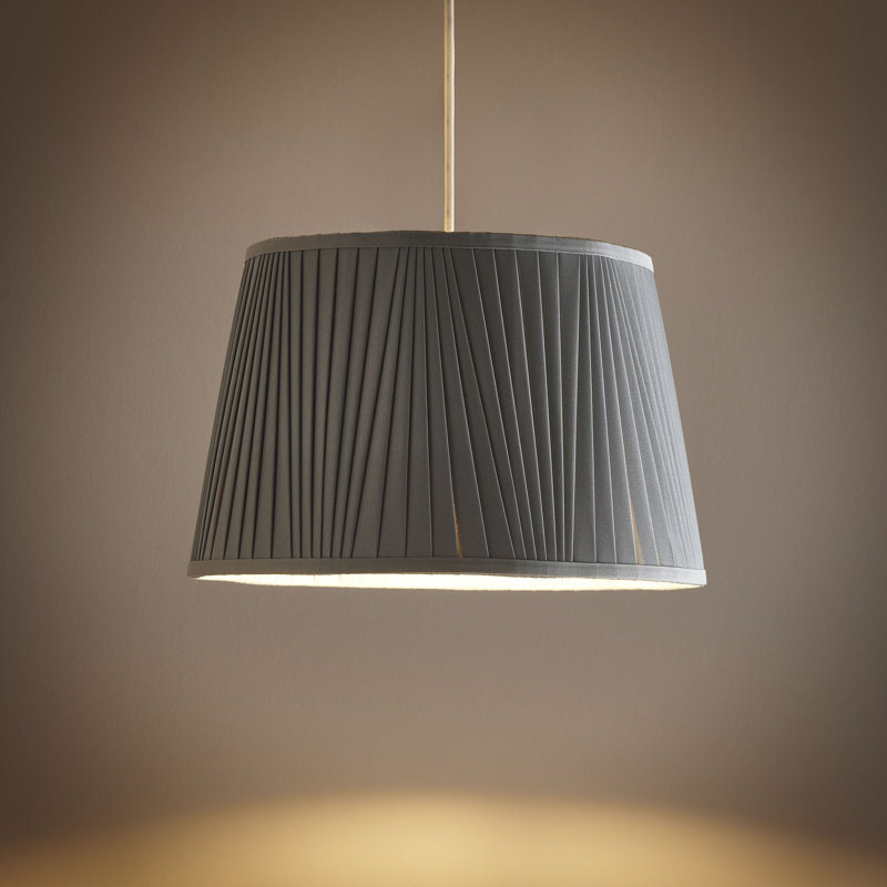 22cm H Silk Empire Lamp Shade ( Uno ), Grey
