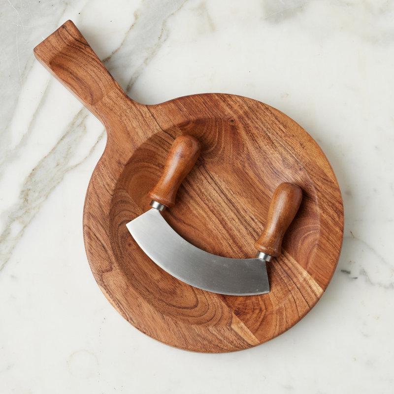Italian Cutting Board Bowl - 14.4"D x 9.8"W x 1.6"H, 14.4"D x 9.8"W x 1.6"H