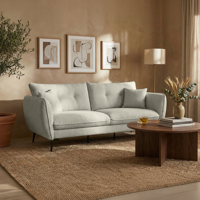Cara 3 Seater Sofa, Cream