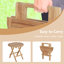 Table d'appoint ronde en teck pour terrasse