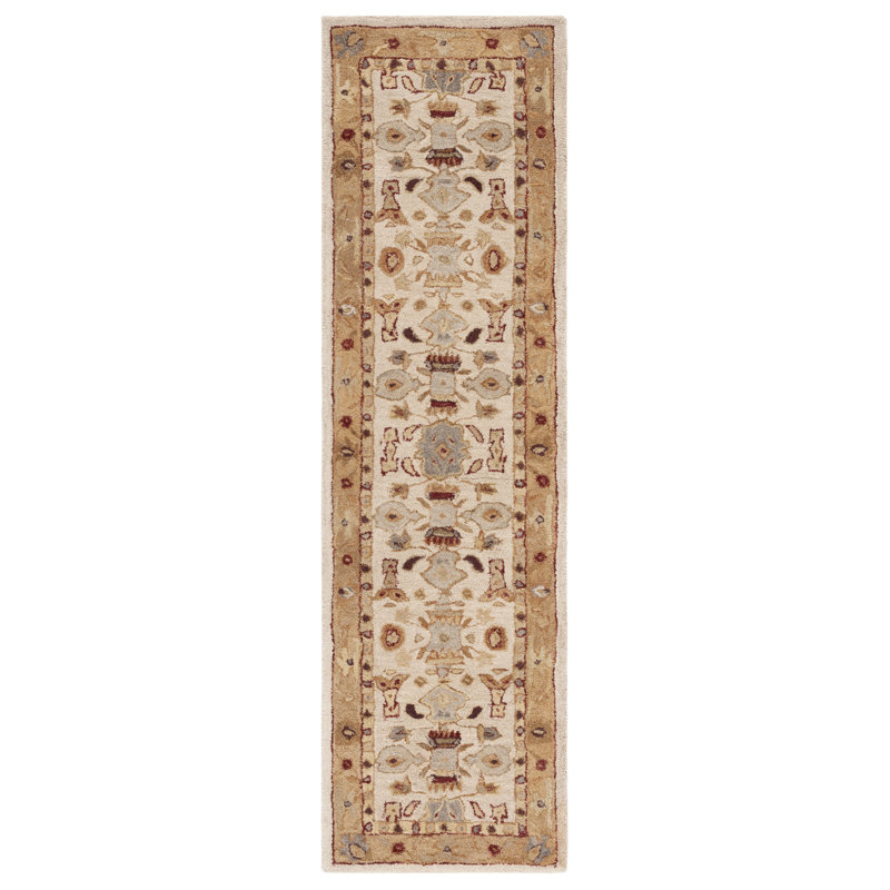 Sabhana Hand Tufted Wool Pile Oriental Rug, Runner 2'3" x 18'