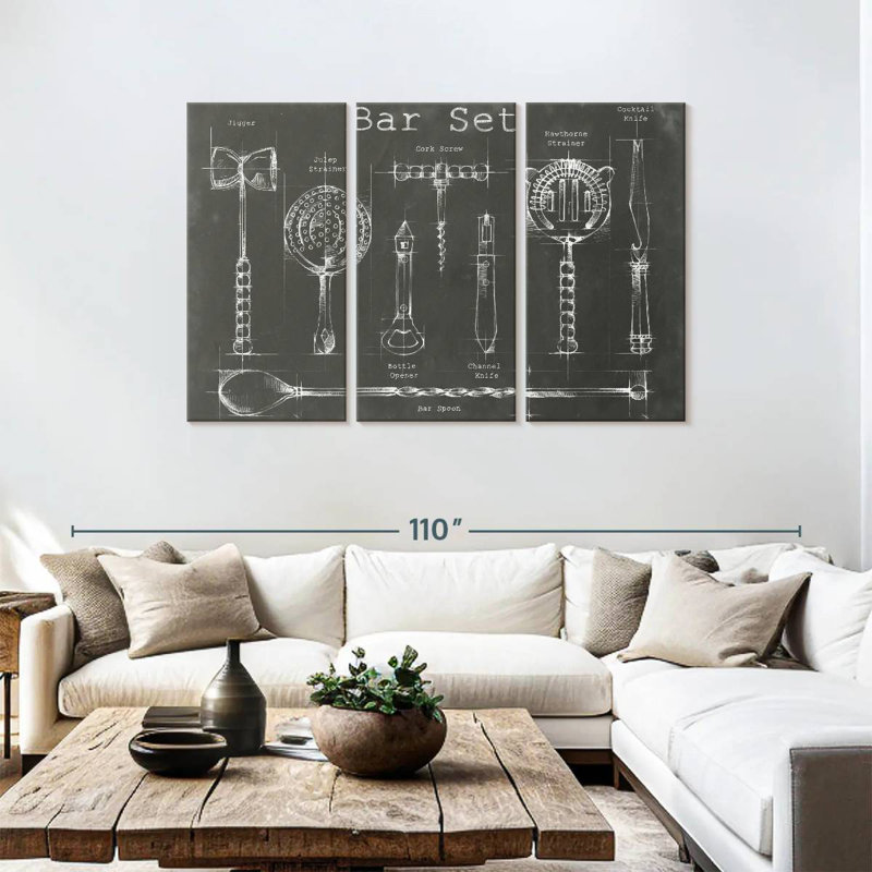 Bar Set, 48" H x 74" W