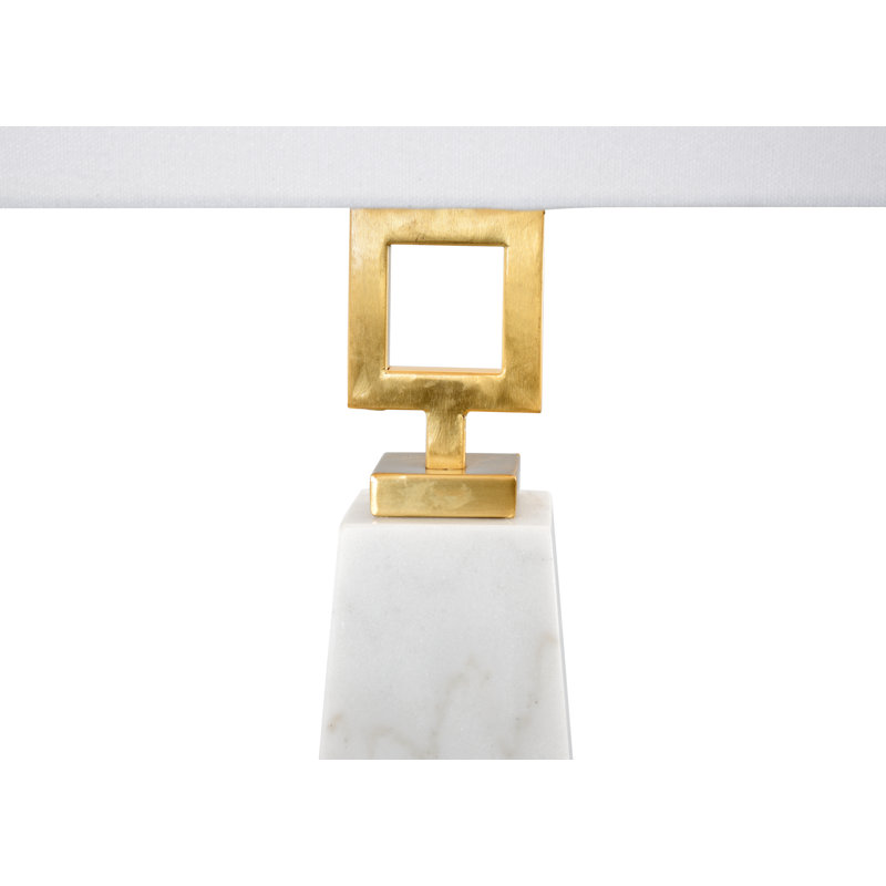 Lampe de table 28,5 po blanc naturel / or