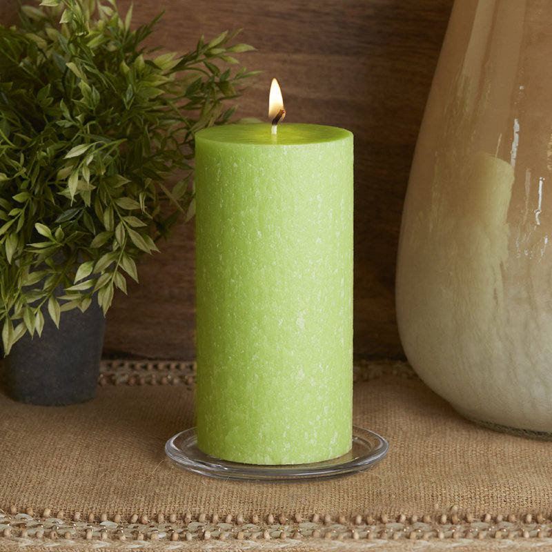 Timberline Unscented Pillar Candle, Willow, 6" H x 3" W x 3" D
